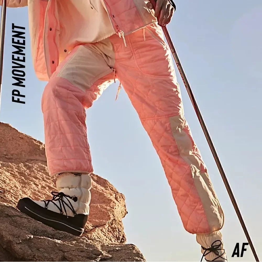 FREE PEOPLE SUNRISE SKI PANTS PINK COMBO NWT SIZES